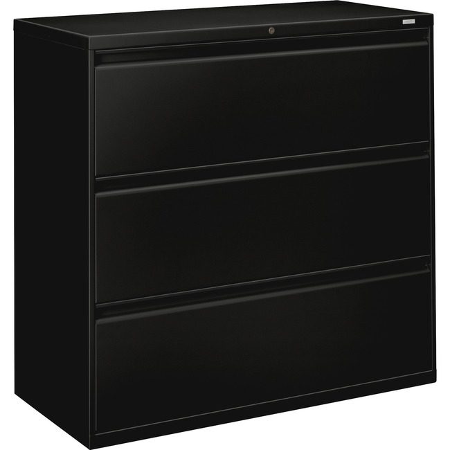The HON Company File Lateral 3DRAWER Black 42W HON893LP