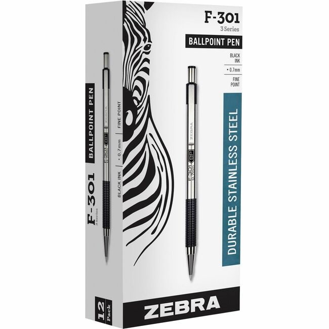 Zebra Pen Corporation Ballpnt F-301 Rt 0.7 Black ZEB27110