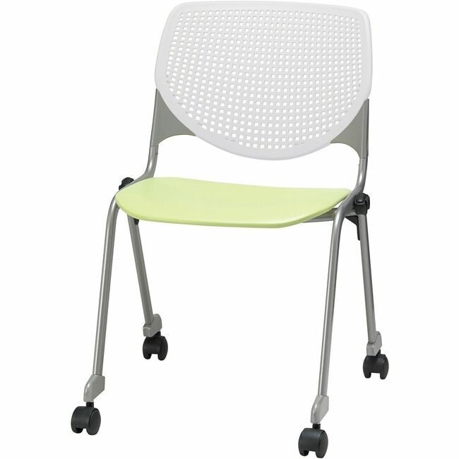 KFI Seating Chair Casters Stk White Lmgrn KFICS230BKB8S14