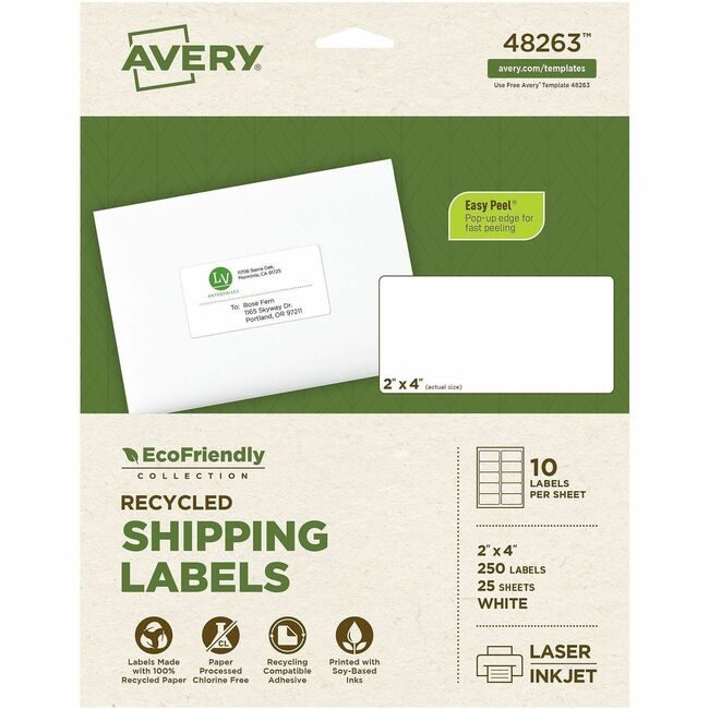 Avery Products Corporation Label Eco 2X4 AVE48263