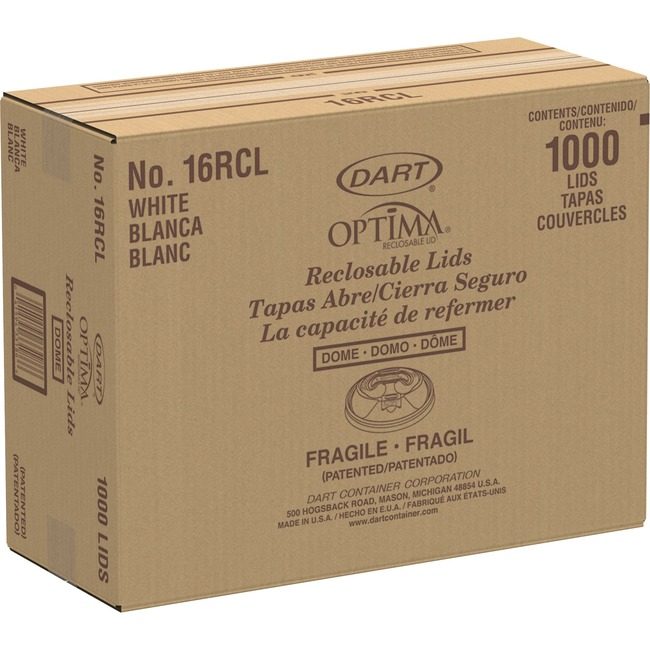 Dart Container Corporation Lid Cup F/12-24 We 100 Pack DCC16RCLCT