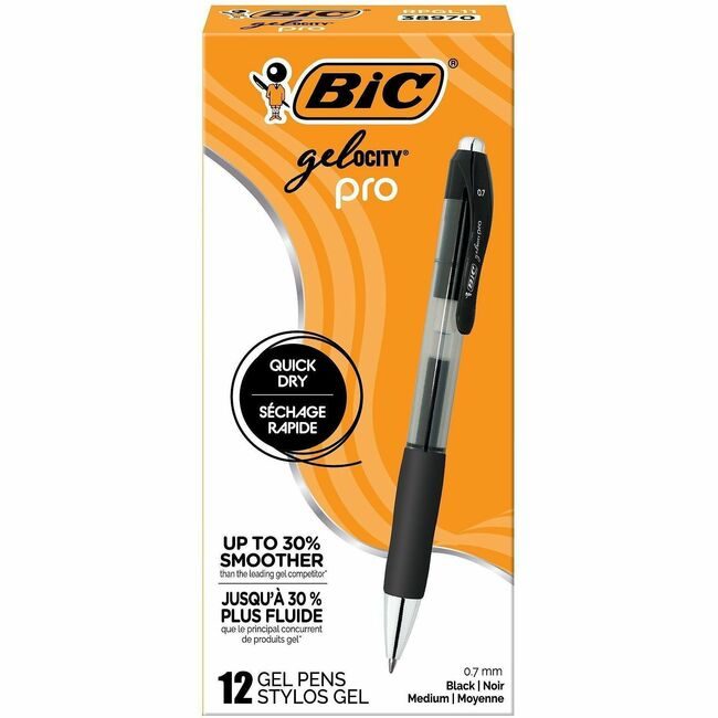 BIC Corporation Pen Gel Medium 7MM Black 1 DZ BICRPGL11BLK