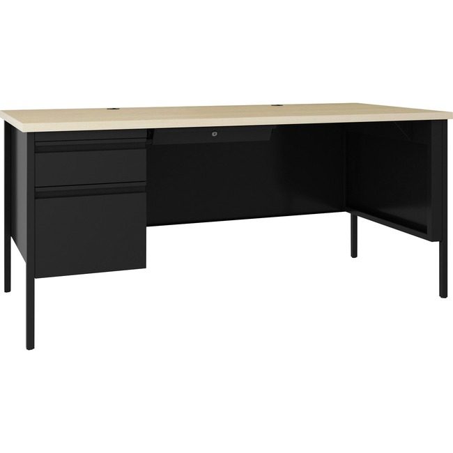 Lorell Desk L Sngl Ped 30X66 Bkmp LLR03129