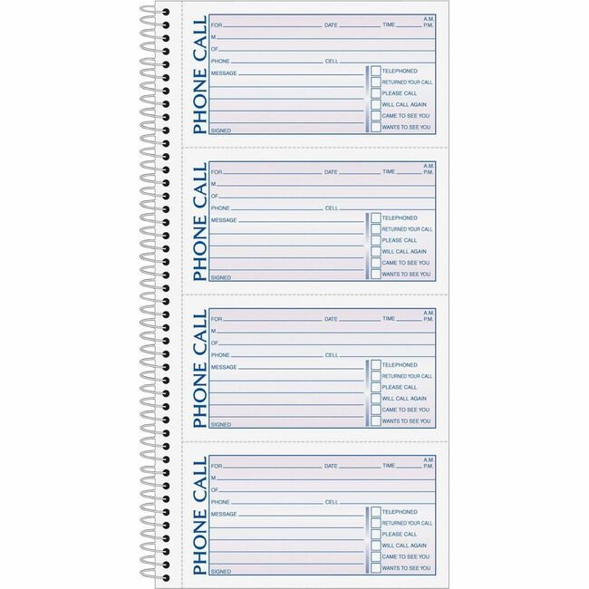 TOPS Products Book Msg Phone 11X5.5 400ST TOP4003