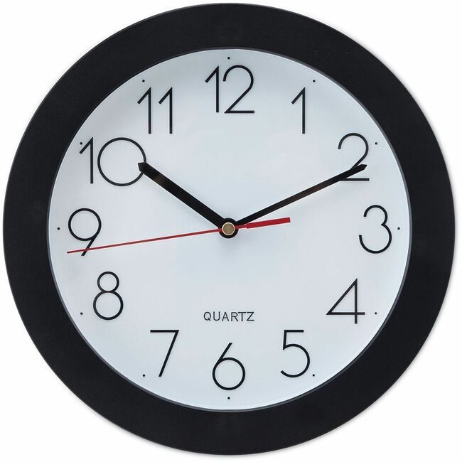 Universal Office Products Clock Wall 9.75" Black UNV10421