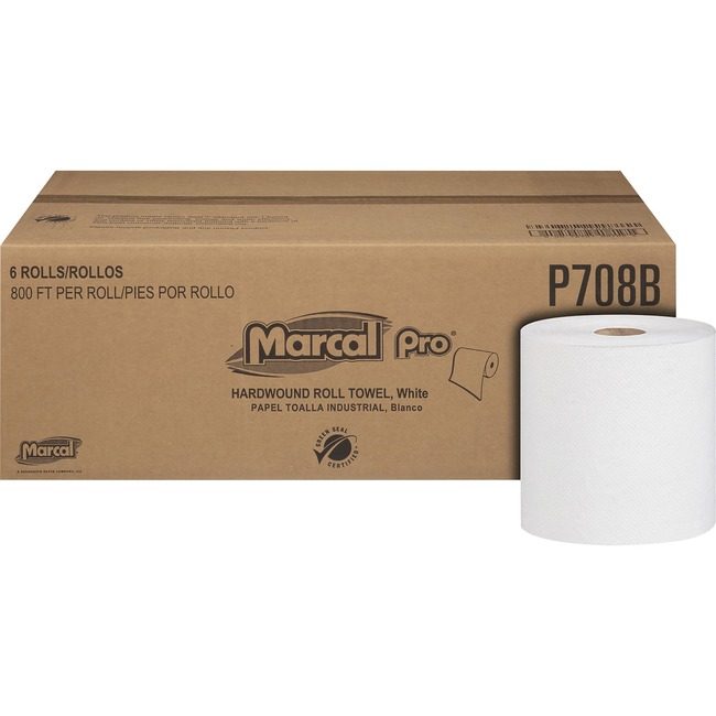 Marcal Pro Marcal Manufacturing, LLC Pro Towel Hrdwund 6RL/CT White MRCP708B