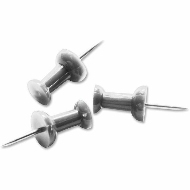 Business Source Pin Push Aluminum 100/BX BSN81008