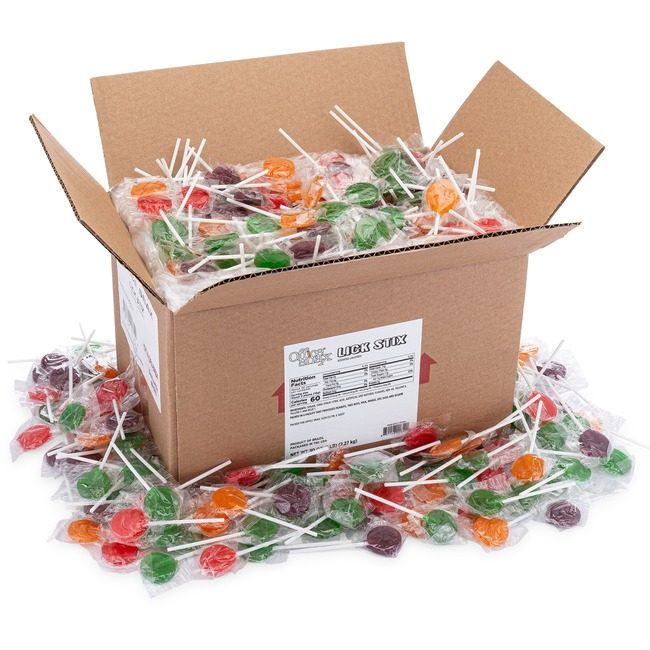 Office Snax Candy Lickstix 5LB OFX00654