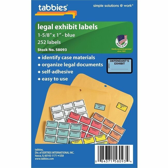 Tabbies Label Exhibit Legal Defend Be TAB58093