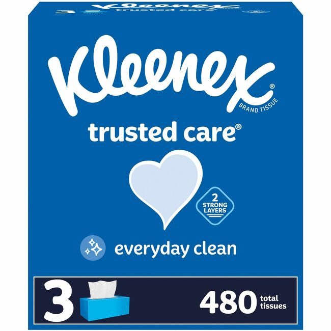 Kimberly-Clark Professional Kleenex / Scott / WypAll / Kimtech Facialtissue Trustdcare 3 Pack KCC54303CT
