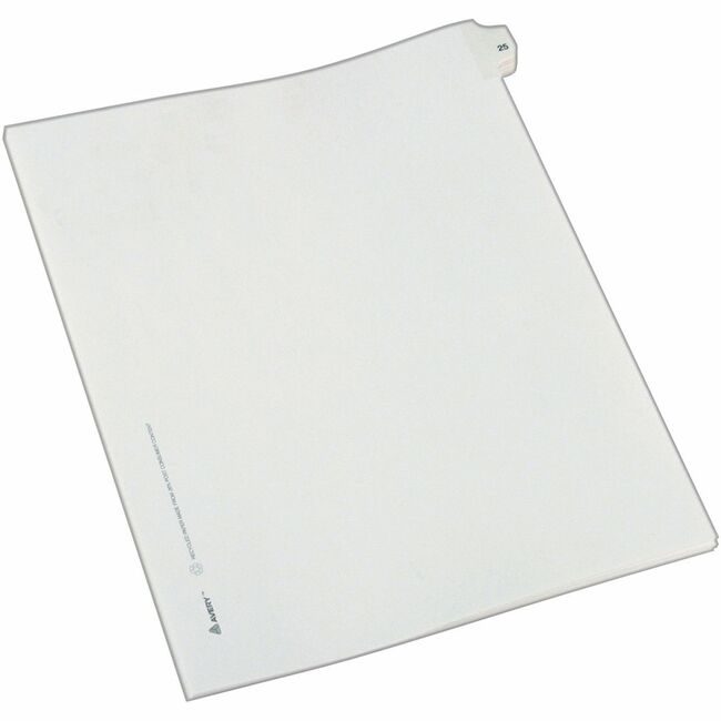 Avery Products Corporation Index Legal Sdtab 25 AVE82223