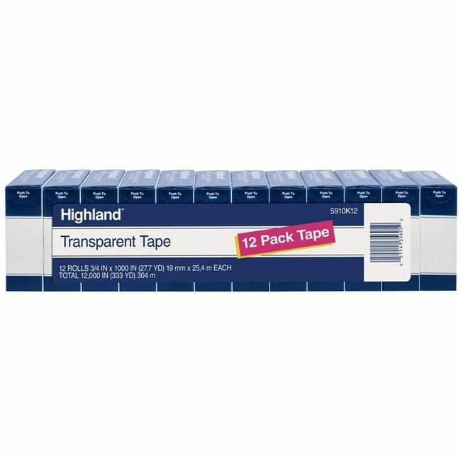 3M Company Transparent Tape 1" CORE Cle MMM5910K12