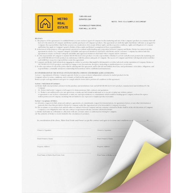 Xerox Corporation Paper Carbonless 3PT We XER3R12426