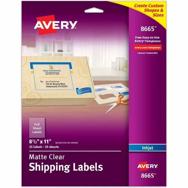 Avery Products Corporation Label Ezpeel Inkjt 8.5X11 AVE8665
