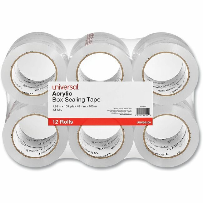 Universal Office Products Tape 2"X110YD 12/PK Cr UNV66100