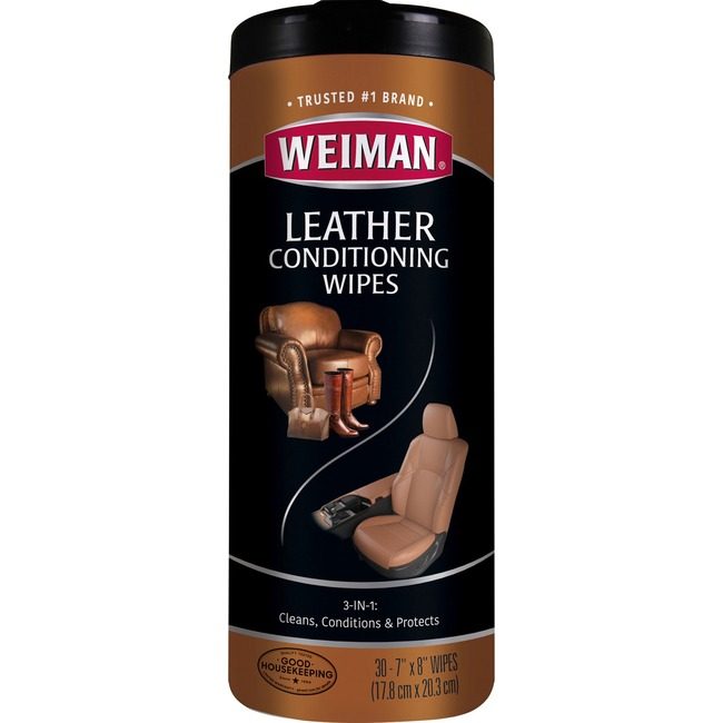Weiman Products Wipes Leather 7X8 30 Count WMN91