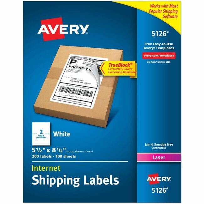 Avery Products Corporation Label Lsr Shpng 5.5X8.5 200 AVE5126
