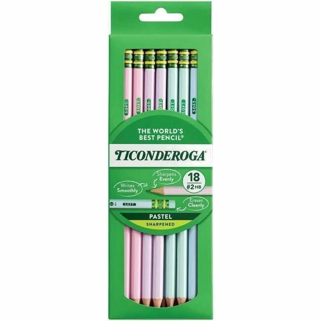 Dixon / Ticonderoga Dixon Ticonderoga Company / Pncl Pstl #2 Assorted Clrs 18 Count DIXX137180001