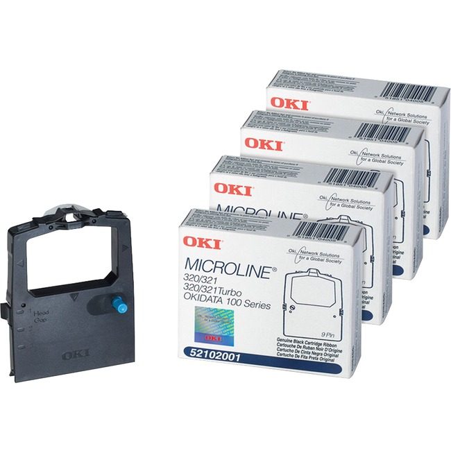 OKI Data Ribbon Prnt Nyl ML182 Black OKI52102001BD