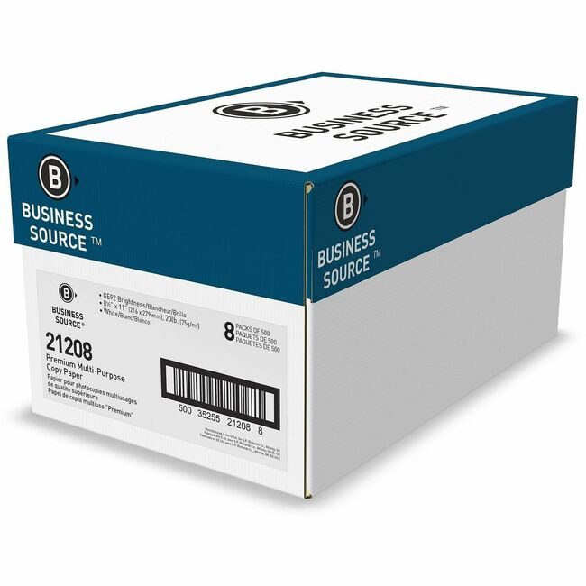 Business Source Paper 8.5X11 20LB 92 BRIGHT 8R BSN21208