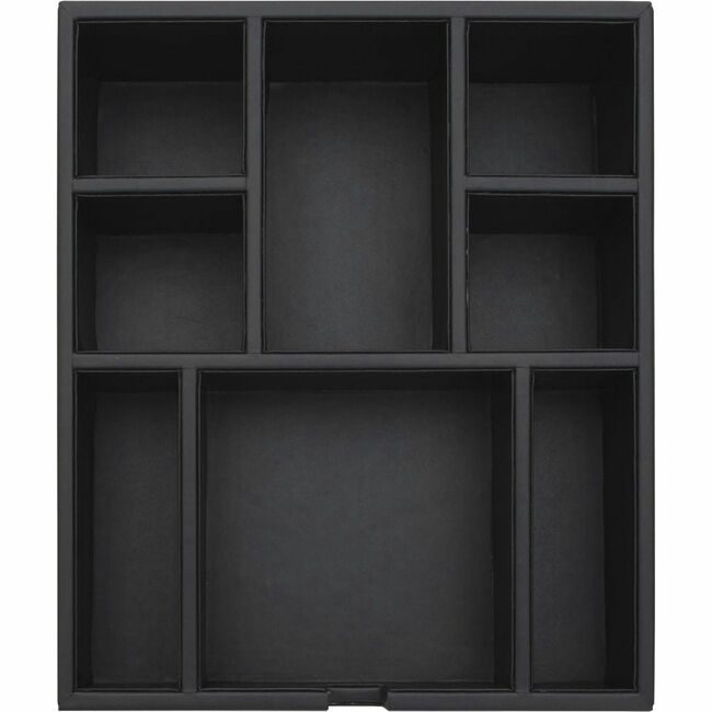 Dacasso Tray Condiment Lthrette Black DACA1324