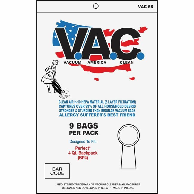 Vacuum America Clean V.A.C. Bag PERFECT VACPP4 VACVAC58