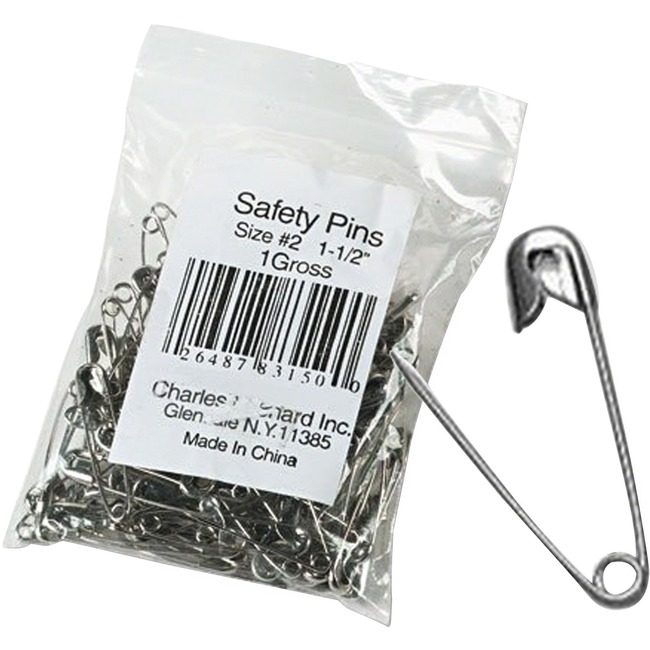 Charles Leonard Pin Safety 1-1/2" 144/PK LEO83150