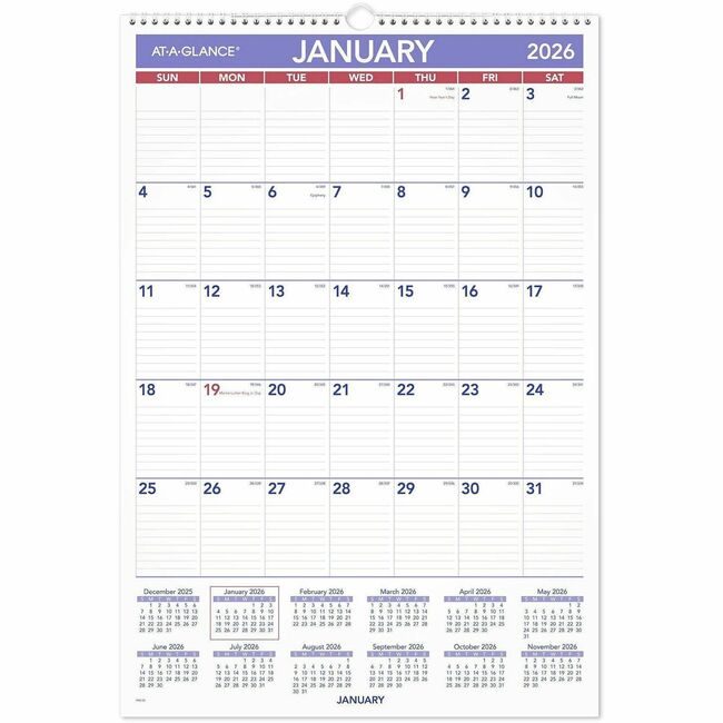 ACCO Brands AT-A-GLANCE Calendar Wall Monthly 16X23 AAGPM3-28