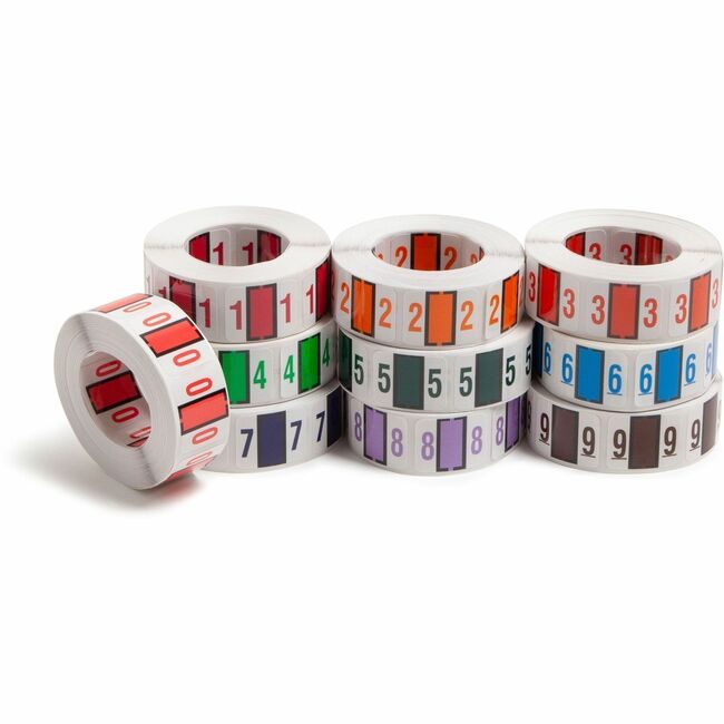 Smead Manufacturing Co. Label Bccrn Endtab 0-9 Assorted SMD67380