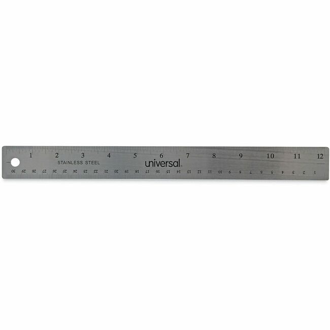 Universal Office Products Ruler 12" Stst Crk Bckng UNV59023