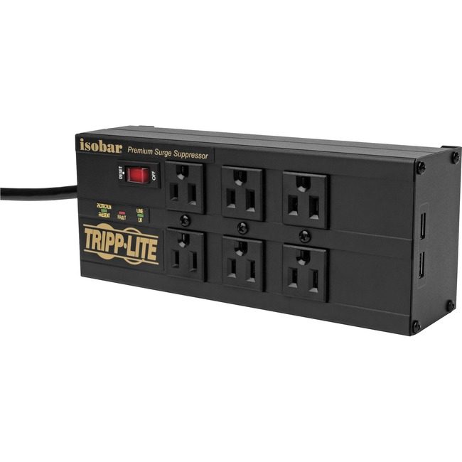 Tripp Lite by Eaton Protector Srge 6OTLT 2USB TRPIBAR6ULTRAUS