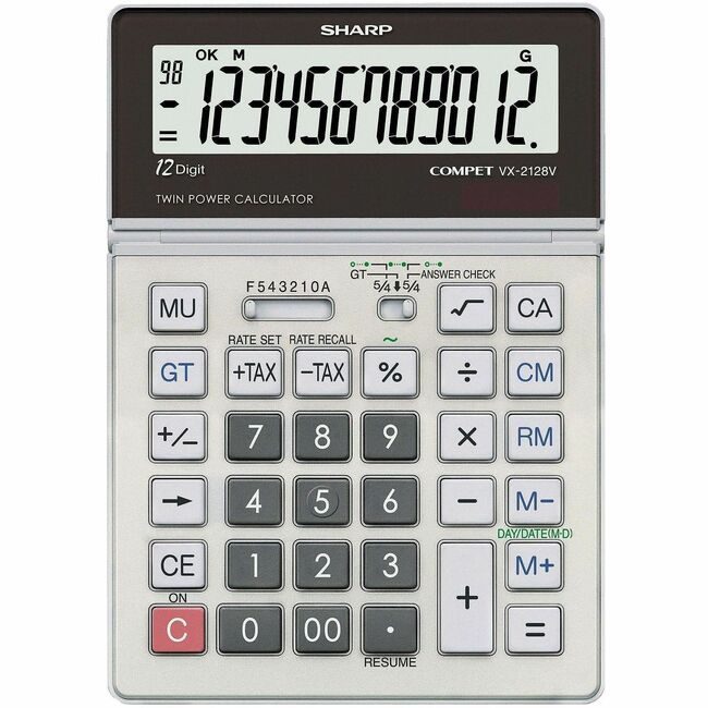 Sharp Electronics Calculator Dualpwr 12DGT SHRVX2128V
