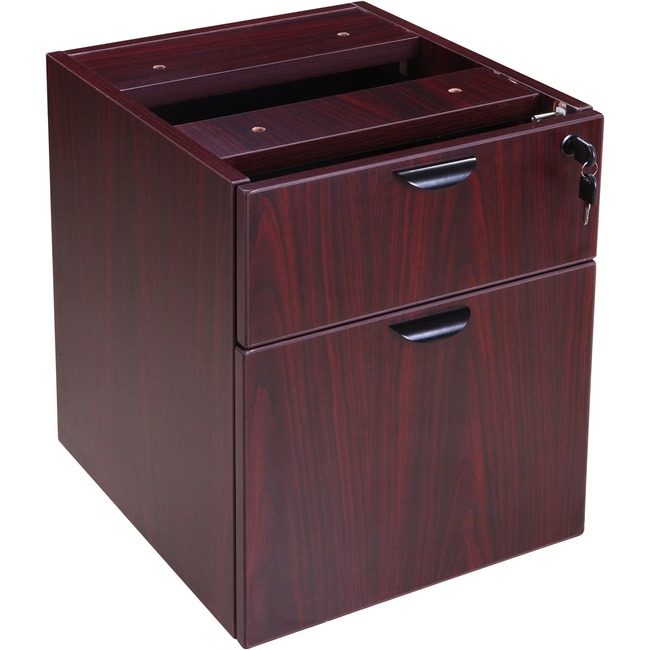 Boss Office Products Pedestal Hanging Mahogany BOPN108M