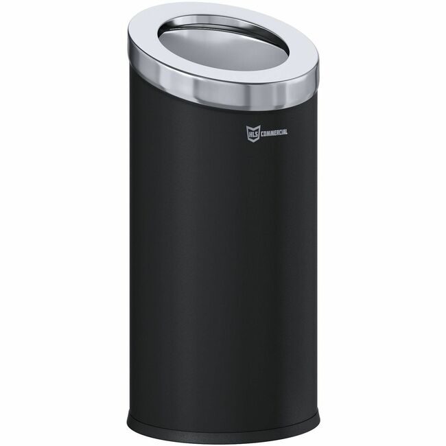 HLS Commercial Trashcan Opentop Black HLCHLSC04G15B