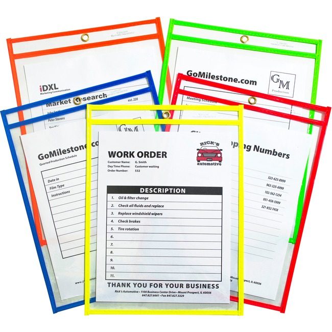 C-Line Products Holder Shopticket 9X12 Assorted CLI43910