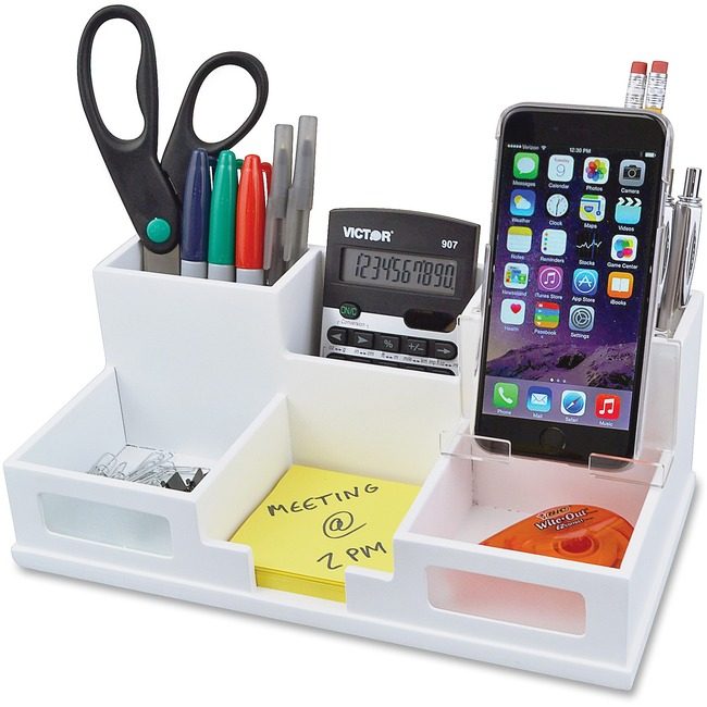 Victor Technology Organizer Desk Pure White VCTW9525