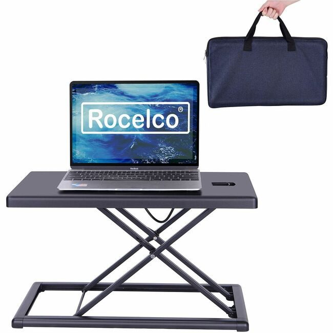 Rocelco Riser Desk Portable 19"W Black RCLRPDRB