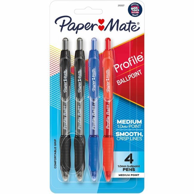 Newell Brands Paper Mate Pen Bp Profile 1.0MM B.Asst 4C PAP2100912