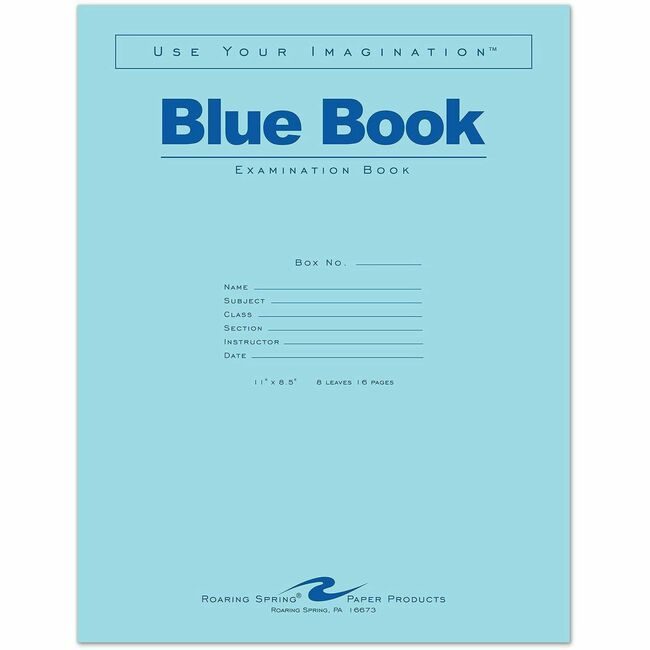 Roaring Spring Paper Products Book Blue EXAM11X8.5 ROA77517CT