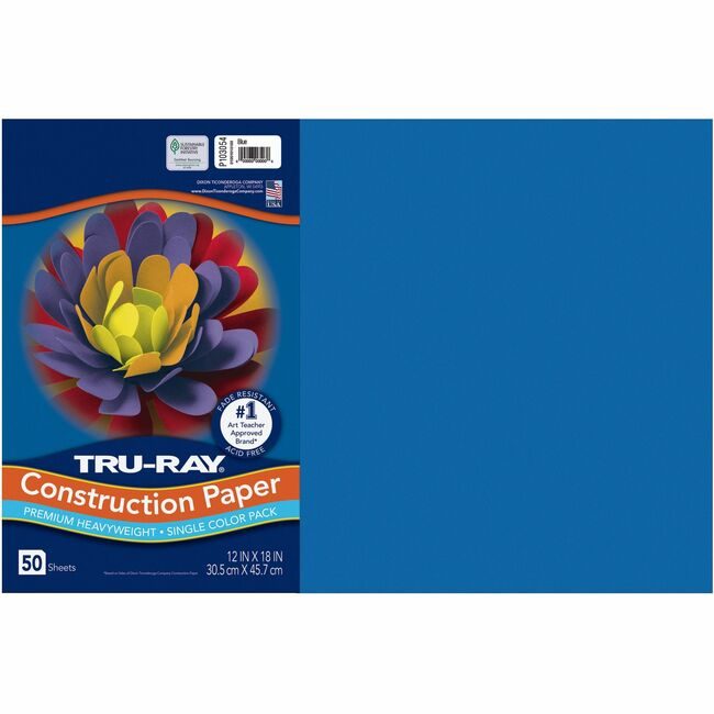 Pacon Corporation Paper Const 12X18 Blue 50SH PAC103054