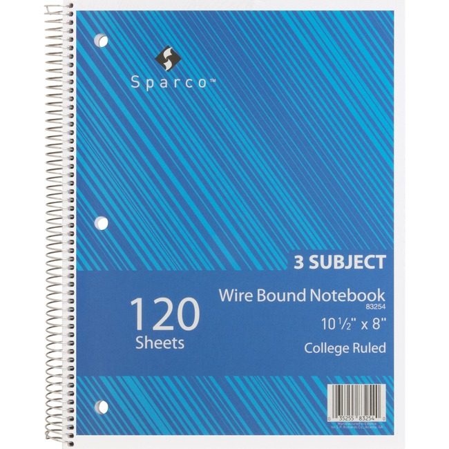 Sparco Notebook Wire Cllg 3SUB 120 SPR83254