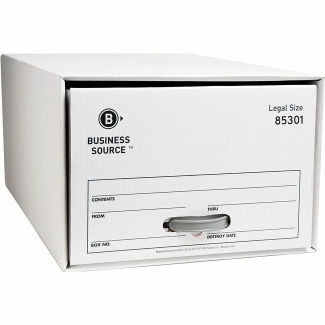 Business Source Box File Legal Drawer White BSN85301