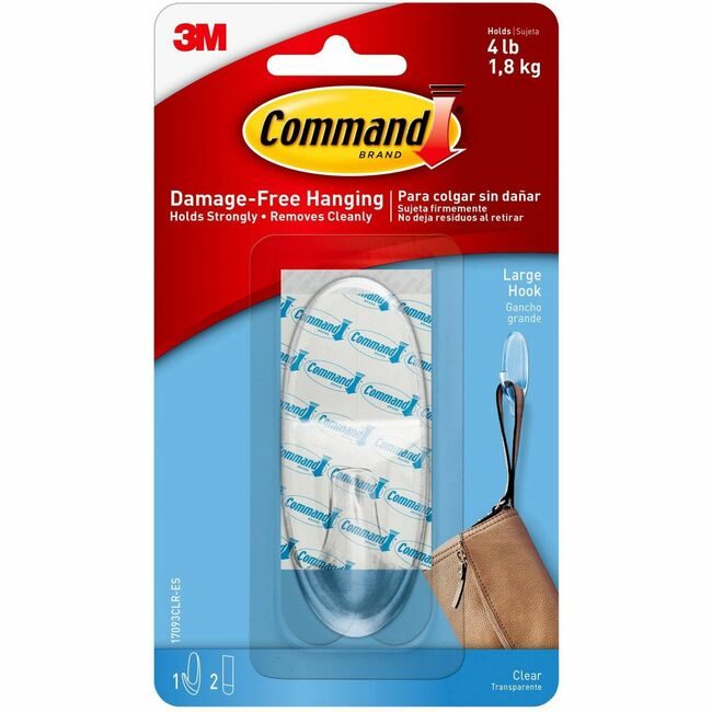 3M Company Hook Command Large 1PC Clear MMM17093CLRES