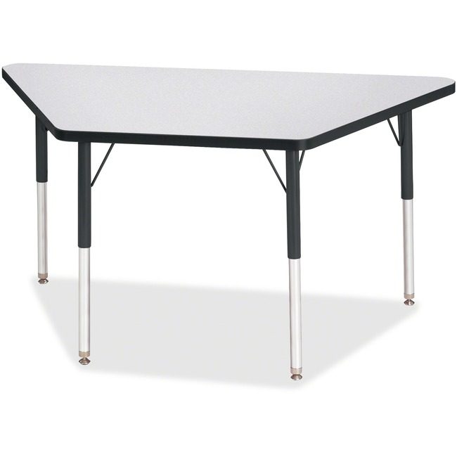 Jonti-Craft, Inc. Table Trapezoid 24X48 Gy/Bk JNT6438JCA180
