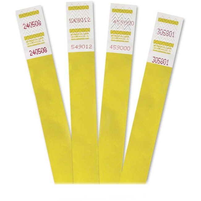 Advantus Corporation Lanyards Wristband 5CPK Yellow AVT75512