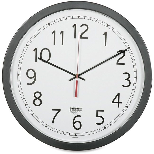 Varies / verify SKU SKU-LEVEL VERIFICATION REQUIRED Clock Wall Quartz 16.5" Black NSN6238824