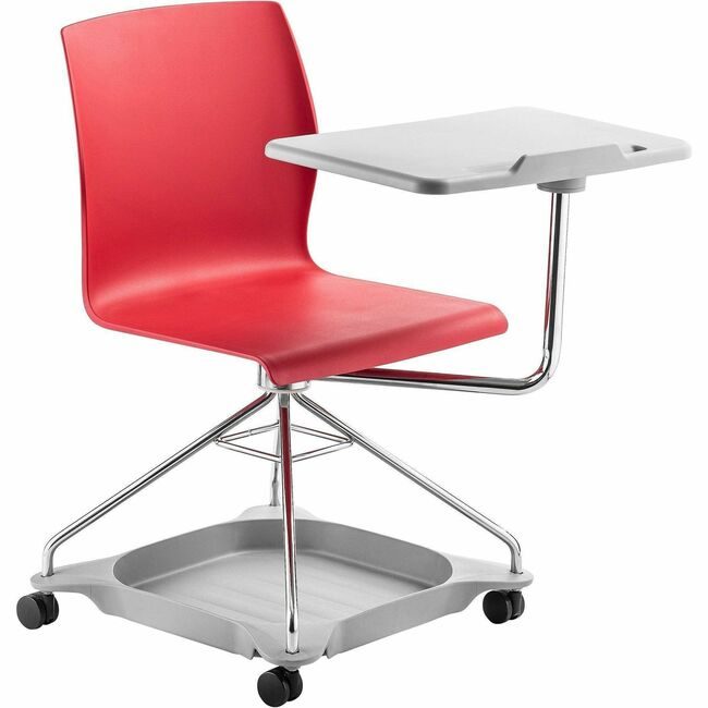 National Public Seating Chair Mobile Tab Arm Red NPSCOGO40