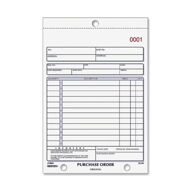 Dominion Blueline, Inc. Schneider Vizz Form Purchs Order 2-PT Vert RED1L140