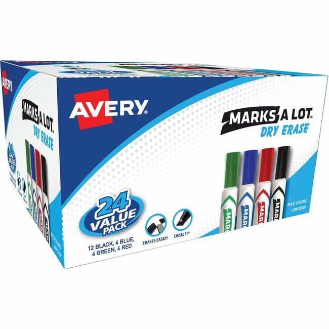 Avery Products Corporation Marker Dryerase Chisel 24 Pack AVE98188