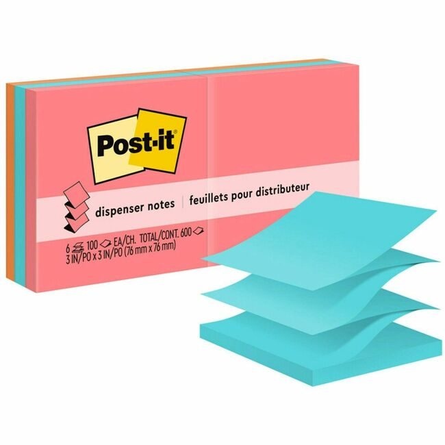 3M Company Note Popup 3X3 6 Pack Assrtd MMMR-330AN
